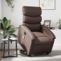 vidaXL Sillón de masaje elevable eléctrico cuero sintético marrón vidaXL Sillón de masaje elevable eléctrico cuero sintético marrón