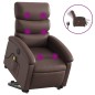 vidaXL Sillón de masaje elevable eléctrico cuero sintético marrón vidaXL Sillón de masaje elevable eléctrico cuero sintético marrón