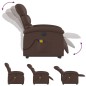 vidaXL Sillón de masaje elevable eléctrico cuero sintético marrón vidaXL Sillón de masaje elevable eléctrico cuero sintético marrón