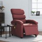 vidaXL Sillón de masaje reclinable de cuero artificial rojo tinto vidaXL Sillón de masaje reclinable de cuero artificial rojo tinto