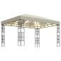 vidaXL Cenador con tira de luces LED 3x4 m crema vidaXL Cenador con tira de luces LED 3x4 m crema