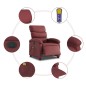 vidaXL Sillón de masaje reclinable de cuero artificial rojo tinto vidaXL Sillón de masaje reclinable de cuero artificial rojo tinto