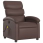 vidaXL Sillón de masaje reclinable eléctrico cuero sintético marrón vidaXL Sillón de masaje reclinable eléctrico cuero sintético marrón