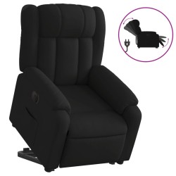vidaXL Sillón eléctrico reclinable elevable de tela negro