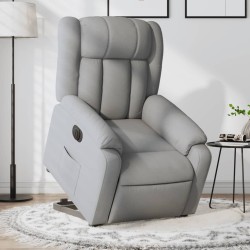 vidaXL Sillón eléctrico reclinable elevable de tela gris claro