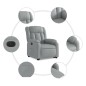 vidaXL Sillón eléctrico reclinable elevable de tela gris claro vidaXL Sillón eléctrico reclinable elevable de tela gris claro