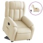 vidaXL Sillón eléctrico reclinable elevable de tela color crema vidaXL Sillón eléctrico reclinable elevable de tela color crema