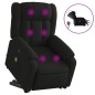 vidaXL Sillón de masaje eléctrico reclinable elevable tela negro vidaXL Sillón de masaje eléctrico reclinable elevable tela negro