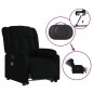vidaXL Sillón de masaje eléctrico reclinable elevable tela negro vidaXL Sillón de masaje eléctrico reclinable elevable tela negro