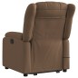 vidaXL Sillón de masaje eléctrico reclinable elevable tela marrón vidaXL Sillón de masaje eléctrico reclinable elevable tela marrón