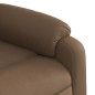 vidaXL Sillón de masaje eléctrico reclinable elevable tela marrón vidaXL Sillón de masaje eléctrico reclinable elevable tela marrón