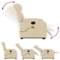 vidaXL Sillón de masaje eléctrico reclinable elevable tela crema vidaXL Sillón de masaje eléctrico reclinable elevable tela crema