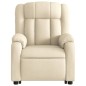 vidaXL Sillón de masaje eléctrico reclinable elevable tela crema vidaXL Sillón de masaje eléctrico reclinable elevable tela crema