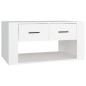 vidaXL Mesa de centro madera contrachapada blanca 80x50x40 cm vidaXL Mesa de centro madera contrachapada blanca 80x50x40 cm