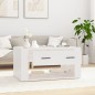 vidaXL Mesa de centro madera contrachapada blanca 80x50x40 cm vidaXL Mesa de centro madera contrachapada blanca 80x50x40 cm