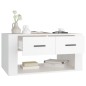 vidaXL Mesa de centro madera contrachapada blanca 80x50x40 cm vidaXL Mesa de centro madera contrachapada blanca 80x50x40 cm