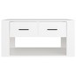 vidaXL Mesa de centro madera contrachapada blanca 80x50x40 cm vidaXL Mesa de centro madera contrachapada blanca 80x50x40 cm