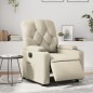 vidaXL Sillón reclinable eléctrico de cuero sintético crema vidaXL Sillón reclinable eléctrico de cuero sintético crema