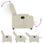 vidaXL Sillón reclinable eléctrico de cuero sintético crema vidaXL Sillón reclinable eléctrico de cuero sintético crema