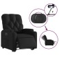 vidaXL Sillón reclinable y elevable eléctrico cuero sintético negro vidaXL Sillón reclinable y elevable eléctrico cuero sintético negro