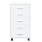 vidaXL Cajonera con ruedas madera contrachapada blanco brillante vidaXL Cajonera con ruedas madera contrachapada blanco brillante