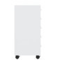 vidaXL Cajonera con ruedas madera contrachapada blanco brillante vidaXL Cajonera con ruedas madera contrachapada blanco brillante