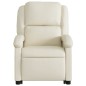 vidaXL Sillón reclinable de masaje de pie cuero artificial color crema vidaXL Sillón reclinable de masaje de pie cuero artificial color crema