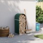 vidaXL Leñero de acero galvanizado verde 40x45x100 cm vidaXL Leñero de acero galvanizado verde 40x45x100 cm