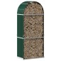vidaXL Leñero de acero galvanizado verde 80x45x190 cm vidaXL Leñero de acero galvanizado verde 80x45x190 cm