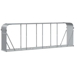 vidaXL Leñero de acero galvanizado gris claro 300x45x100 cm