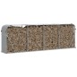vidaXL Leñero de acero galvanizado gris claro 300x45x100 cm vidaXL Leñero de acero galvanizado gris claro 300x45x100 cm