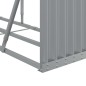 vidaXL Leñero de acero galvanizado gris claro 300x45x100 cm vidaXL Leñero de acero galvanizado gris claro 300x45x100 cm