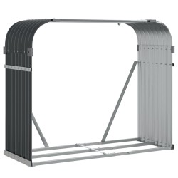 vidaXL Leñero de acero galvanizado gris antracita 120x45x100 cm