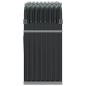 vidaXL Leñero de acero galvanizado gris antracita 120x45x100 cm vidaXL Leñero de acero galvanizado gris antracita 120x45x100 cm