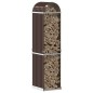 vidaXL Leñero de acero galvanizado marrón 40x45x170 cm vidaXL Leñero de acero galvanizado marrón 40x45x170 cm