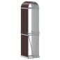 vidaXL Leñero de acero galvanizado marrón 40x45x170 cm vidaXL Leñero de acero galvanizado marrón 40x45x170 cm