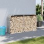 vidaXL Leñero de acero galvanizado gris claro 180x45x100 cm vidaXL Leñero de acero galvanizado gris claro 180x45x100 cm