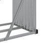 vidaXL Leñero de acero galvanizado gris claro 180x45x100 cm vidaXL Leñero de acero galvanizado gris claro 180x45x100 cm