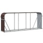 vidaXL Leñero de acero galvanizado marrón 234x45x100 cm vidaXL Leñero de acero galvanizado marrón 234x45x100 cm