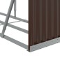 vidaXL Leñero de acero galvanizado marrón 234x45x100 cm vidaXL Leñero de acero galvanizado marrón 234x45x100 cm