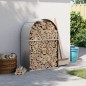 vidaXL Leñero de acero galvanizado gris claro 80x45x120 cm vidaXL Leñero de acero galvanizado gris claro 80x45x120 cm