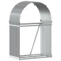 vidaXL Leñero de acero galvanizado gris claro 80x45x120 cm vidaXL Leñero de acero galvanizado gris claro 80x45x120 cm