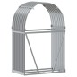 vidaXL Leñero de acero galvanizado gris claro 80x45x120 cm vidaXL Leñero de acero galvanizado gris claro 80x45x120 cm