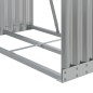 vidaXL Leñero de acero galvanizado gris claro 80x45x120 cm vidaXL Leñero de acero galvanizado gris claro 80x45x120 cm