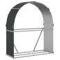 vidaXL Leñero de acero galvanizado gris antracita 120x45x140 cm
