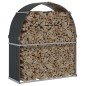 vidaXL Leñero de acero galvanizado gris antracita 120x45x140 cm