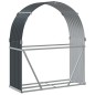 vidaXL Leñero de acero galvanizado gris antracita 120x45x140 cm