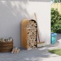 vidaXL Leñero de acero galvanizado marrón claro 40x45x100 cm vidaXL Leñero de acero galvanizado marrón claro 40x45x100 cm