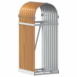 vidaXL Leñero de acero galvanizado marrón claro 40x45x100 cm