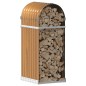 vidaXL Leñero de acero galvanizado marrón claro 40x45x100 cm vidaXL Leñero de acero galvanizado marrón claro 40x45x100 cm